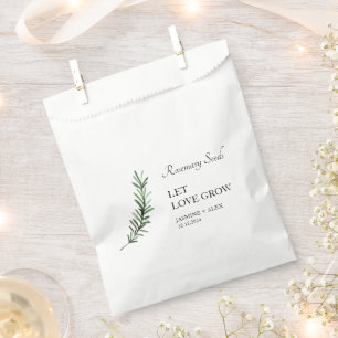 Papel Que el amor crezca   Bolsa Rosemary de Favor de la
