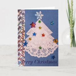 Papel que manipula la tarjeta de saludo del árbol 