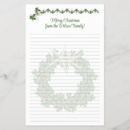 Papel rayado de carta de Navidad de estrella de ma