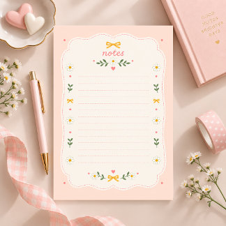 Papel Rayado de Papelería Floral de Margaritas Sha