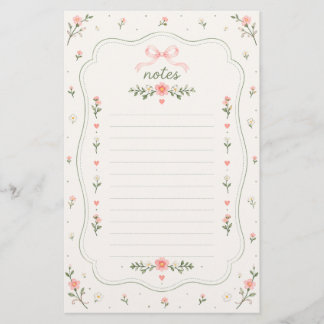 Papel Rayado de Papelería Shabby Chic Floral Coque