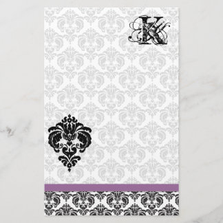 Papel reciclado de monograma negro con cinta de ci
