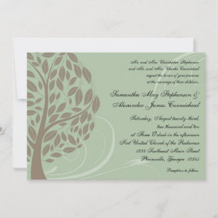 Papel reciclado Invitaciones a la boda de Eco Tree