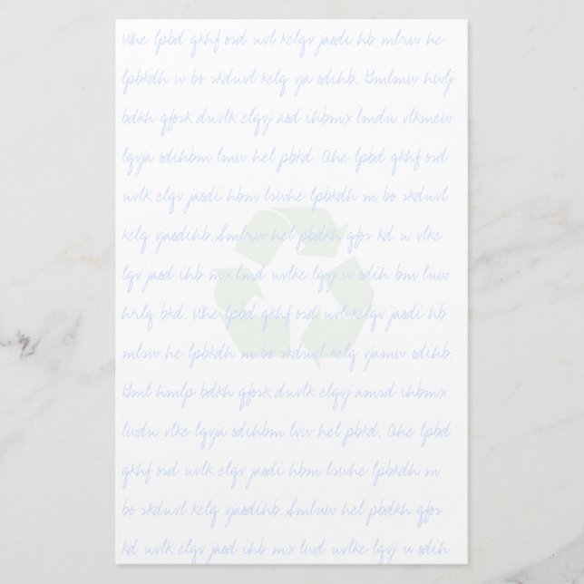 Papel reciclado reutilizado (Anverso)
