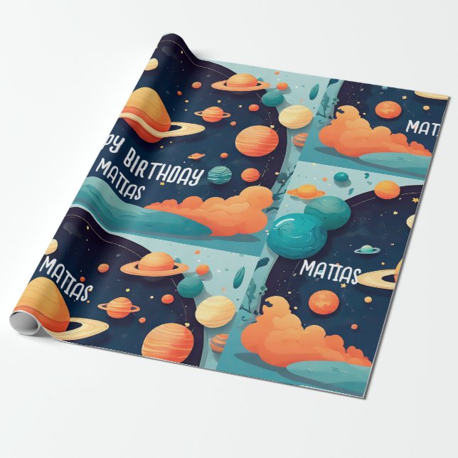 Papel regalo cumpleaños personalizado (Desenrollado)