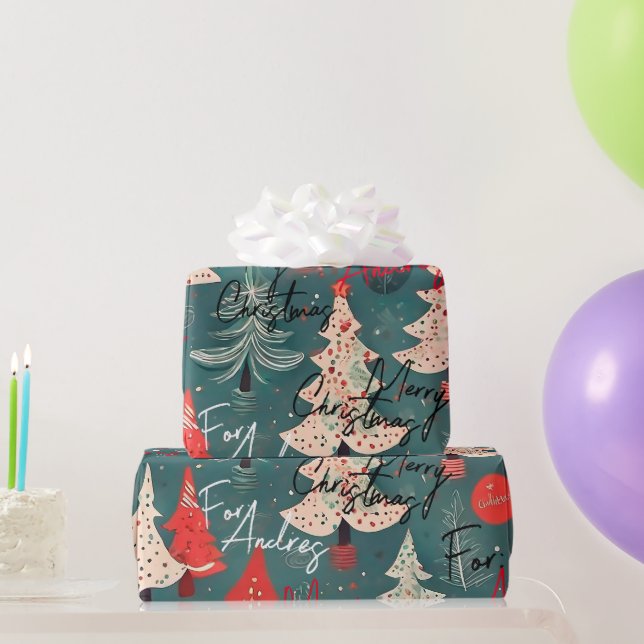 Papel regalo navideño personalizado (Regalos de fiesta)