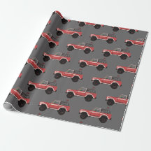Papel retro 4x4 para envolvimiento de buggy en la