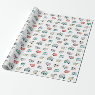 Papel retro del papel de regalo de la acuarela del