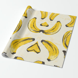 Papel retro para envolver banana