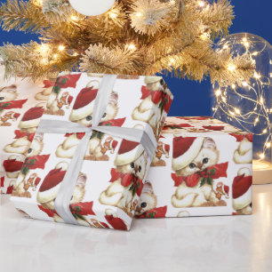 Papel retro vintage para el envolvimiento de gato 