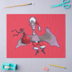 Papel rojo Santa Bat de gran tamaño