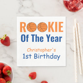 Papel Rookie Basketball Primera servilleta de cumpleaños