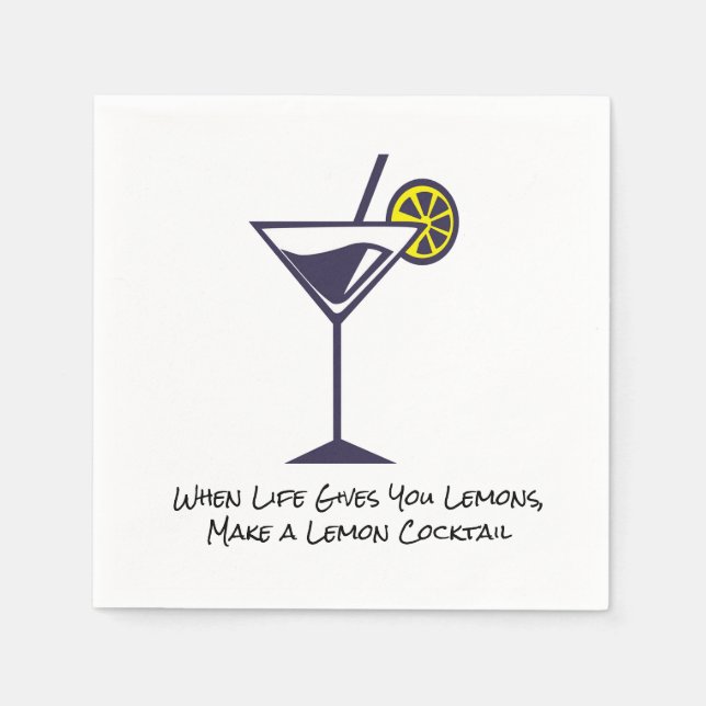 Papel Ropa de limón y servilleta de cócteles (Anverso)