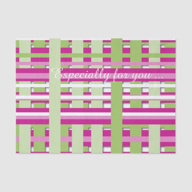 Papel rosa brillante y verde divertido en el tejid (Anverso)