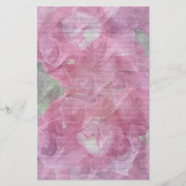 Papel rosa rosado - líneas opcionales (Anverso)