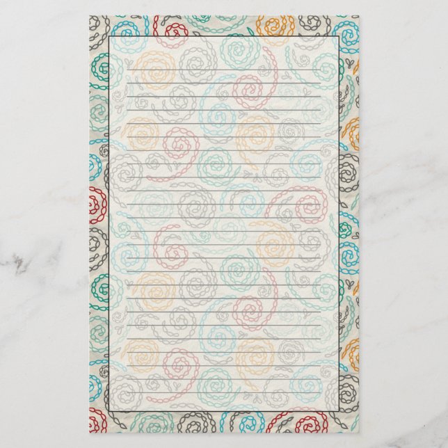 Papel rumpled suposición del bordado (Anverso)