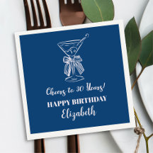 Saludos modernos azules y rosas a la servilleta de