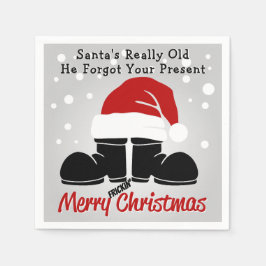 Papel Santa es realmente viejo y olvidó la servilleta de