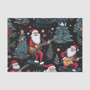 Papel Santa Tejido Rock-N-Roll
