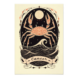 Papel satinado de fotografía Cáncer de zodiaco cel