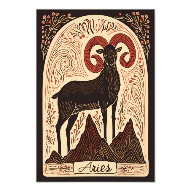 Papel satino de foto con ácido celestial zodiaco (Frente)