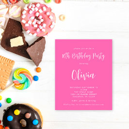 PAPEL | Script Hot Pink 10th Birthday Party