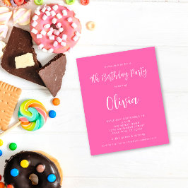 PAPEL | Script Hot Pink 9Cumpleaños Party