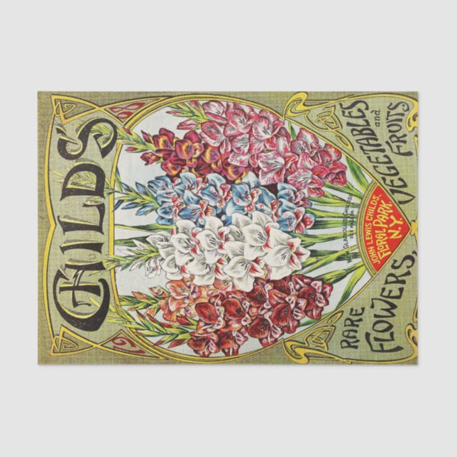 Papel seda 1908 del catálogo del jardín del (Anverso)