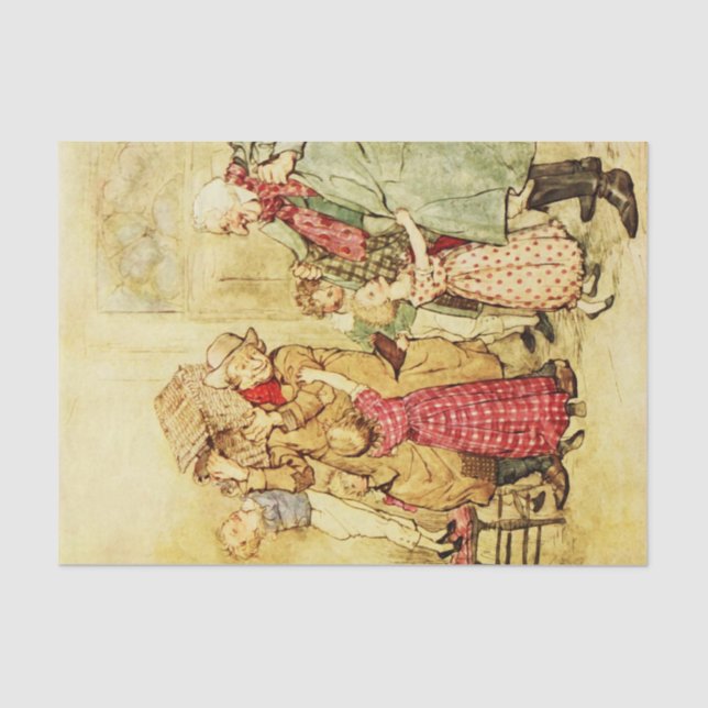 Papel seda 7 del villancico del navidad de Dicken (Anverso)