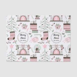 Papel seda acogedor del modelo del navidad del