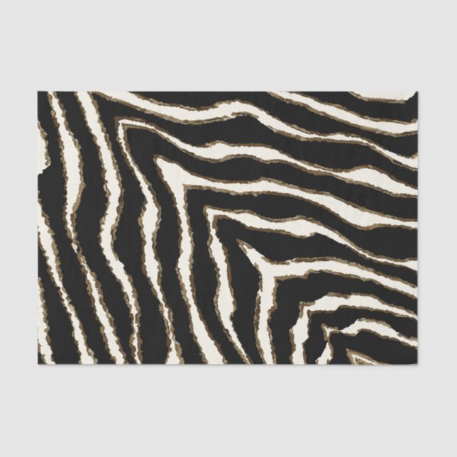 Papel seda adaptable del estampado de zebra (Anverso)