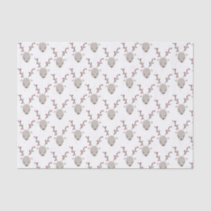 Papel seda adorable del reno de los ciervos de la