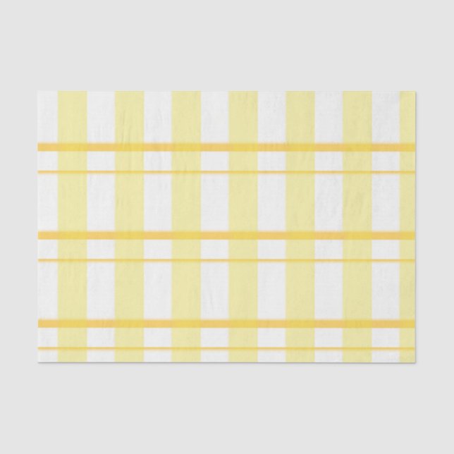 Papel seda amarillo de la tela escocesa (Anverso)