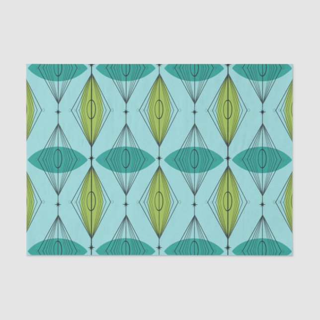 Papel seda atómico de Ogee y de Starbursts (Anverso)