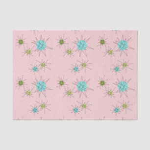 Papel seda atómico icónico rosado de Starbursts