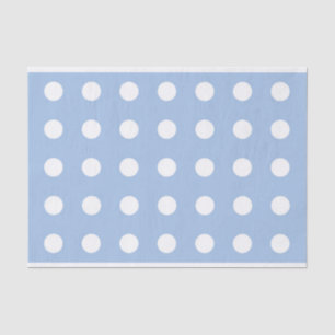 Papel seda azul claro con los lunares blancos