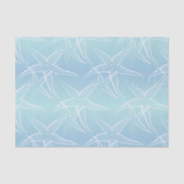 Papel seda azul de la playa de la aguamarina de (Anverso)