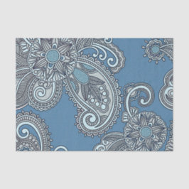 Papel seda azul de Paisley