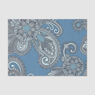 Papel seda azul de Paisley