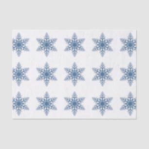Papel seda azul del copo de nieve