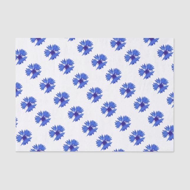 Papel seda azul del Cornflower (Anverso)