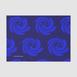 Papel seda azul del remolino