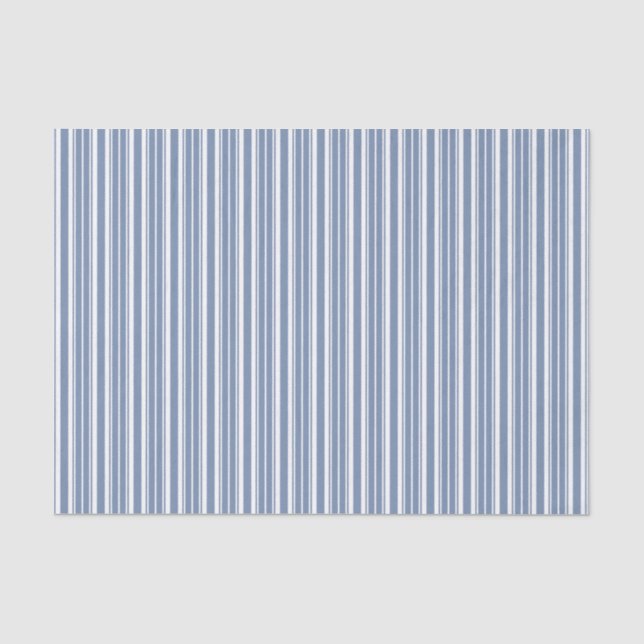 Papel seda blanco de las rayas de los azules (Anverso)
