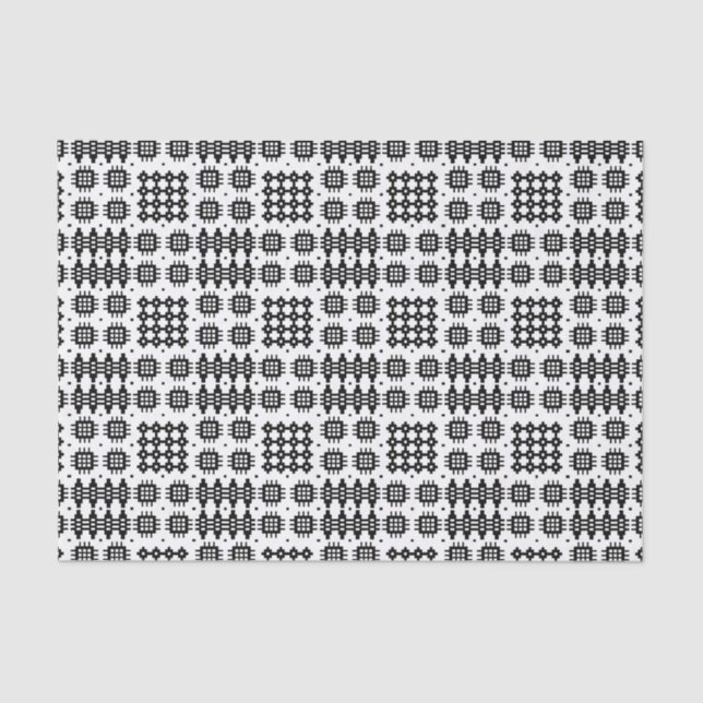 Papel seda blanco y negro de la falsa tapicería (Anverso)