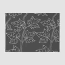 Papel seda blanco y negro de las hojas