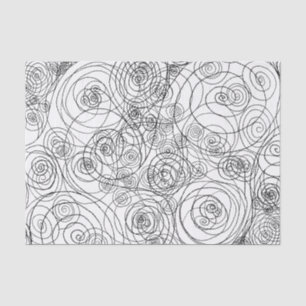 Papel seda blanco y negro del arte del Doodle