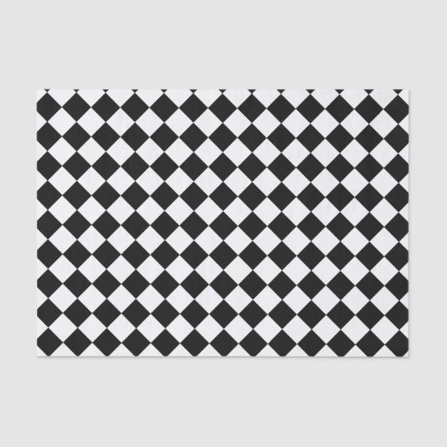 Papel seda blanco y negro del Harlequin (Anverso)