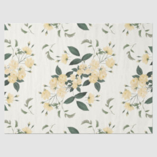 Papel seda botánico 17x23 de los rosas amarillos