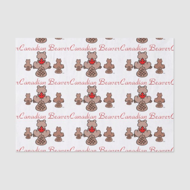 Papel seda canadiense del castor (Anverso)