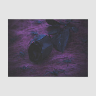 Papel seda color de rosa negro